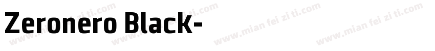 Zeronero Black字体转换